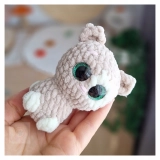 Kotek szydełkowy brelok 10 cm handmade maskotka amigurumi