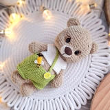 Miś pluszowy 25 cm ręcznie robiony – szydełkowy handmade
