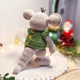 Kangur szydełkowy 25 cm – pluszowa zabawka handmade