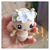 Motylek szydełkowy brelok 8 cm amigurumi rękodzieło maskotka