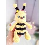 Pszczółka szydełkowa handmade pluszowa amigurumi 28 cm