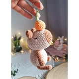 Brelok Kapibara Handmade Amigurumi 14 cm