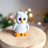 Mini sowa szydełkowa handmade | Pluszowy puchacz | Mała sówka