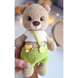 Miś pluszowy 25 cm ręcznie robiony – szydełkowy handmade