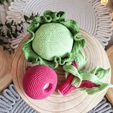Zestaw Montessori Kapusta i Burak z odczepianą natką Handmade