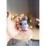 Brelok Królik Handmade na szydełku z pluszowej włóczki 13 cm