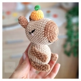 Kapibara szydełkowa 15 cm handmade zabawka rękodzieło amigurumi