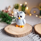 Mini sowa szydełkowa handmade | Pluszowy puchacz | Mała sówka