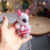 Szydełkowy Motyl Brelok Handmade z Pluszowej Włóczki Amigurumi