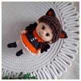 Nietoperz szydełkowy 17 cm – lalka amigurumi handmade zabawka