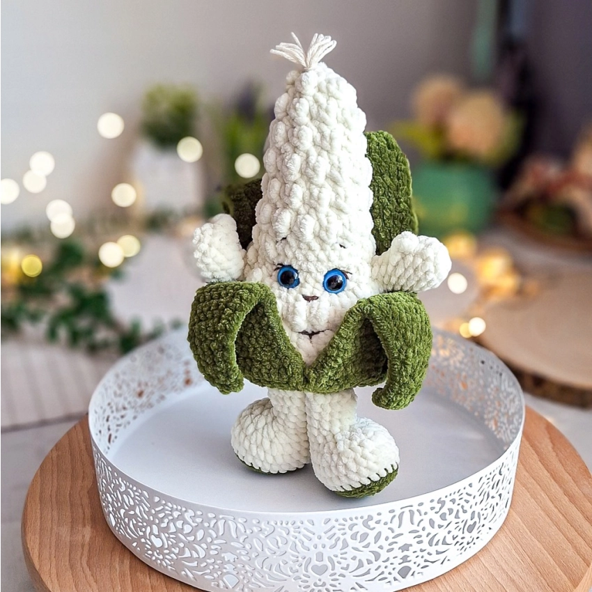 Pluszowa Kukurydza 22 cm – Maskotka Handmade, Zabawka Edukacyjna