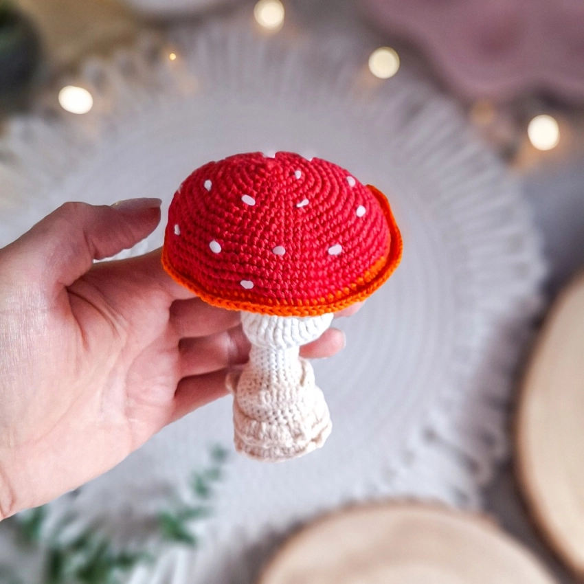 Muchomor szydełkowy Handmade – dekoracja domu | Ręcznie wykonany