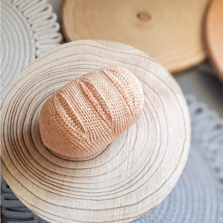 Chleb szydełkowy dekoracja kuchenna handmade 12 cm