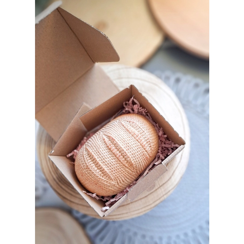 Chleb szydełkowy dekoracja kuchenna handmade 12 cm